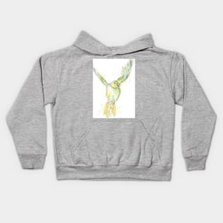 Green Parakeet Kids Hoodie